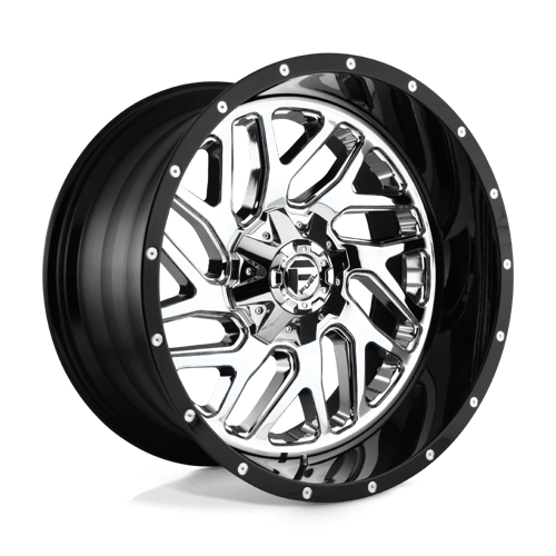 Fuel D211 TRITON Chrome Plated Gloss Black Lip 20x10 -19 8X165.1 125.1