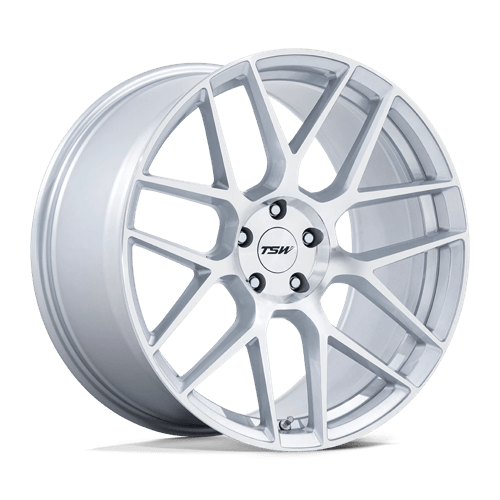 TSW TW002 LASARTHE Gloss Silver Machined 22x10.5 +38 5X114.3 72.56