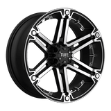 Tuff T01 Flat Black W/ Machined Face 18x9 -6 8X165.1 125.1