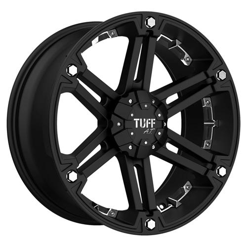 Tuff T01 Flat Black W/ Chrome Inserts 18x9 +10 6X139.7 106.1