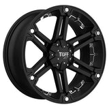 Tuff T01 Flat Black W/ Chrome Inserts 18x9 +10 6X139.7 106.1