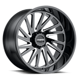 Tuff T2A Gloss Black W/ Milled Spokes 26x14 -72 8X170 125.1