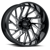 Tuff T4B Gloss Black W/ Milled Spokes 20x12 -45 8X170 125.1