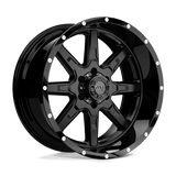 Tuff T15 Satin Black W/ Gloss Black Lip 20x10 -19 6X139.7 106.1