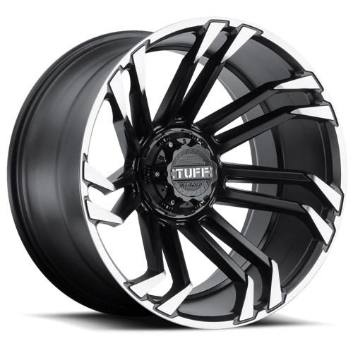 Tuff T21 Matte Black W/ Machined Flange 20x10 -19 5X127/5X139.7 78.1
