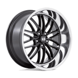 US Mag U138 SANTA CRUZ Gloss Black W/ Diamond Cut Lip 22x10.5 +0 5X127 78