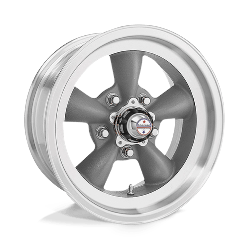 American Racing Vintage VN105 TORQ THRUST D Torq Thrust Gray W/ Mach Lip 15x6 +04 5X114.3 83.06