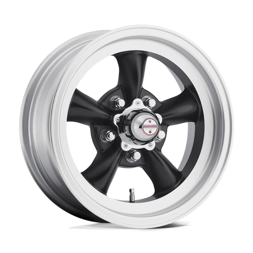 American Racing Vintage VN105 TORQ THRUST D Satin  Black W/ Machined Lip 15x10 -44 5X120.65 83.06