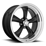American Racing Vintage VN315 TORQ THRUST II 1 PC Gloss Black Machined Lip 22x9 +15 5X139.7 87.1