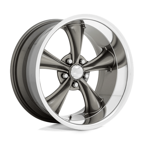 American Racing Vintage VN338 BOSS TT Graphite W/ Diamond Cut Lip 18x9.5 -4 5X120.65 72.56