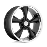 American Racing Vintage VN338 BOSS TT Textured Black W/ Diamond Cut Lip 20x10 +20 5X115 72.56