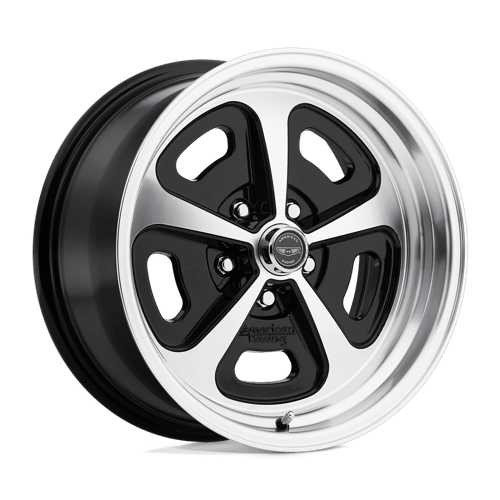American Racing Vintage VN501 500 MONO CAST Gloss Black Machined 17x8 +0 5X114.3 72.6