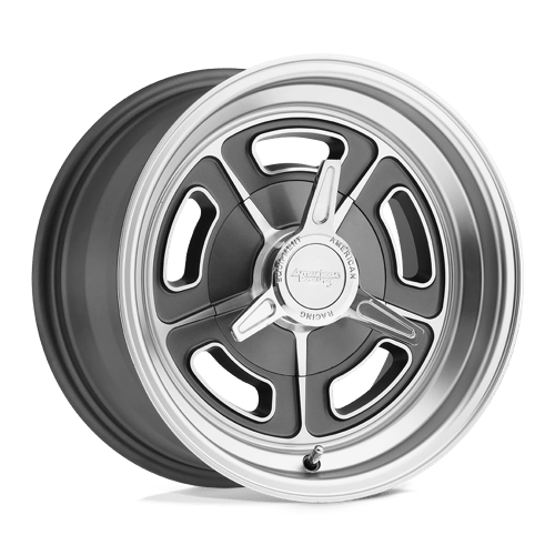American Racing Vintage VN502 Mag Gray Machined 15x8 -6 5X114.3 76.5