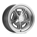 American Racing Vintage VN502 Mag Gray Machined 15x8 -6 5X114.3 76.5
