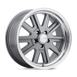 American Racing Vintage VN527 427 MONO CAST Mag Gray Machined Lip 17x7 +0 5X114.3 76.5