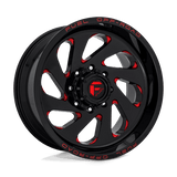 Fuel D638 VORTEX Gloss Black Red Tinted Clear 20x12 -44 6X139.7 106.1