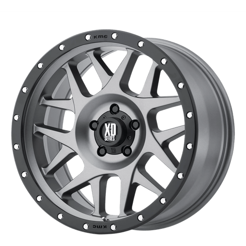 XD XD127 BULLY Matte Gray W/ Black Ring 20x9 +0 5X150 110.5