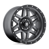 XD XD128 MACHETE Matte Gray W/ Black Ring 17x9 +18 5X127 78.3