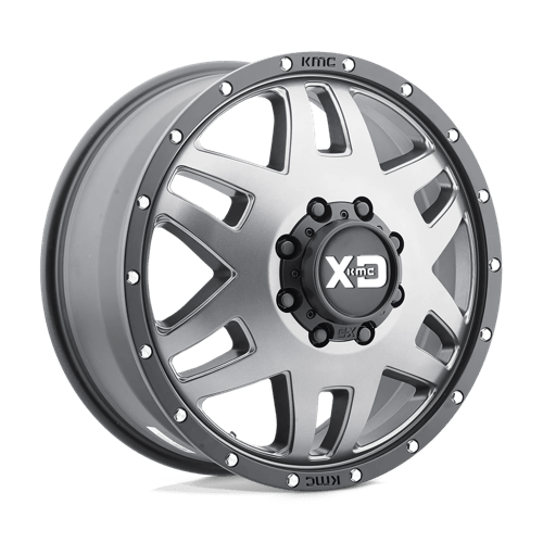 XD XD130 MACHETE DUALLY Matte Gray W/ Black Ring 17x6.5 -140 8X165.1 125.5