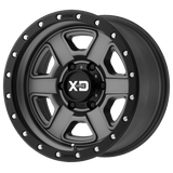 XD XD133 FUSION OFF-ROAD Satin Gray W/ S-Blk Lip 17x9 -12 5X127 72.6