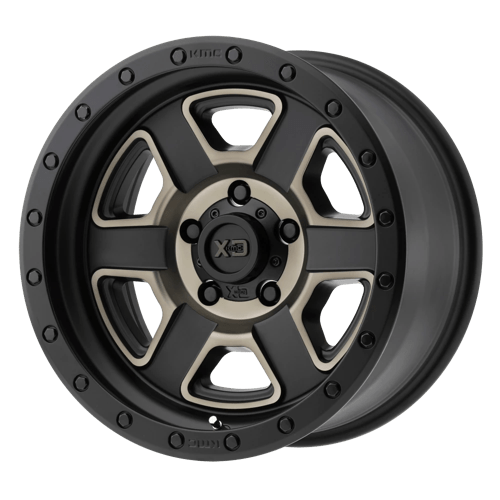 XD XD133 FUSION OFF-ROAD Satin Black Mach W/ Dark Tint Clear Coat 18x9 +0 8X165.1 125.5