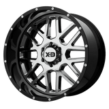 XD XD201 GRENADE Chrome Center W/ Gloss Black Milled Lip 20x10 -18 5X127 72.6