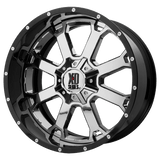XD XD202 BUCK 25 Chrome Center W/ Gloss Black Milled Lip 20x10 -18 6X135 87.1