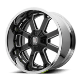 XD XD202 BUCK 25 Gloss Black Milled Center W/ Chrome Lip 20x12 -44 5X127/5X139.7 78.3