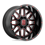 XD XD820 GRENADE Satin Black Milled W/ Red Tinted Clear Coat 20x9 +18 6X135 87.1