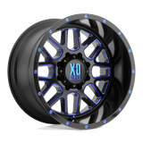 XD XD820 GRENADE Satin Black Milled W/ Blue Tinted Clear Coat 18x9 -12 5X127 78.3