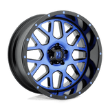 XD XD820 GRENADE Satin Black Mach Face W/ Blue Tinted Clear Coat 20x10 -24 5X127 78.3
