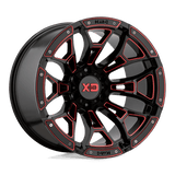 XD XD841 BONEYARD Gloss Black Milled W/ Red Tint 20x10 -18 6X135 87.1