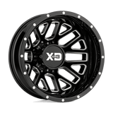 XD XD843 GRENADE DUALLY Gloss Black Milled - Rear 17x6.5 -155 8X210 154.3
