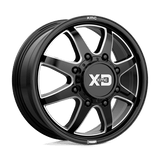 XD XD845 PIKE DUALLY Gloss Black Milled - Front 22x8.25 +105 8X165.1 117