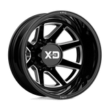 XD XD845 PIKE DUALLY Gloss Black Milled - Rear 22x8.25 -202 8X200 142