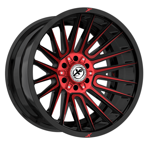 XF OFFROAD XF-234 Black Machined Red 20x9 +12 5x127/5x139.7 78.1