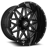 XF OFFROAD XF-211 Gloss Black 20x9 +0 8x165.1/8x180 125.2