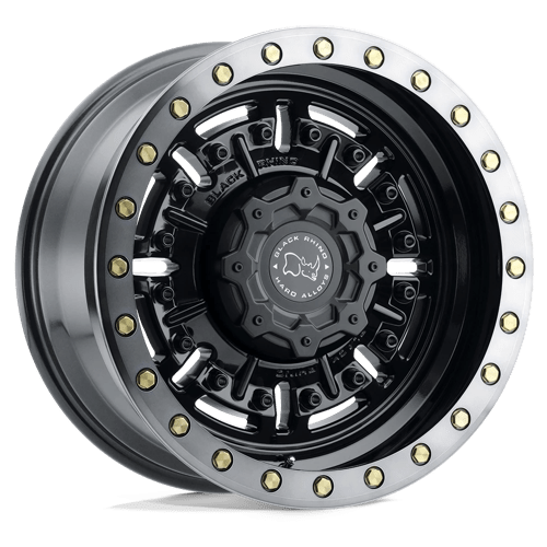 Black Rhino Hard Alloys ABRAMS Gloss Gun Black W/ Machined Dark Tint 17x8.5 +0 6X139.7 112.1
