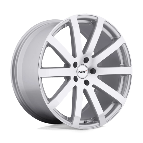 TSW BROOKLANDS Silver W/ Mirror Cut Face 18x9.5 +40 5X114.3 76.1