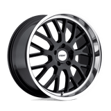 TSW TREMBLANT Gloss Black W/ Mirror Cut Lip 20x10 +45 5X112 72.1