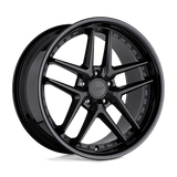 TSW PREMIO Matte Black W/ Gloss Black Lip 19x9.5 +20 5X120 76.1