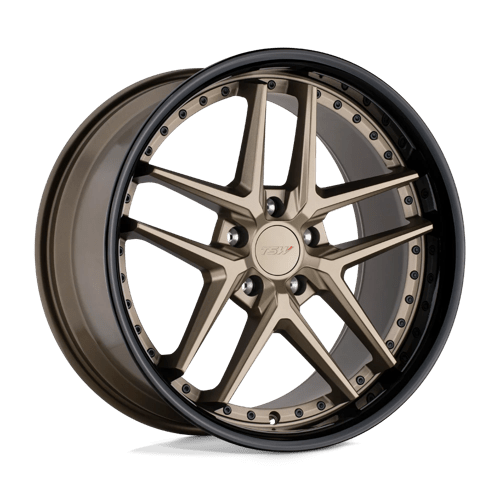 TSW PREMIO Matte Bronze W/ Gloss Black Lip 19x9.5 +40 5X112 66.56