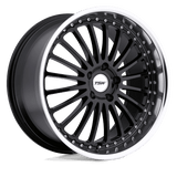 TSW SILVERSTONE Gloss Black W/ Mirror Cut Lip 17x8 +40 5X114.3 76.1