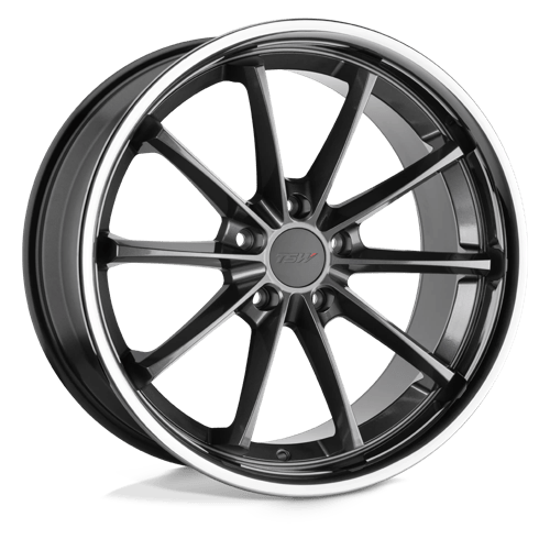 TSW SWEEP Gloss Gunmetal W/ Stainless Lip 20x10 +25 5X120 76.1