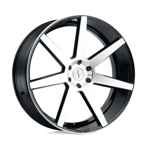 Status JOURNEY Gloss Black W/ Machined Face 22x9.5 +15 5X120 74.1