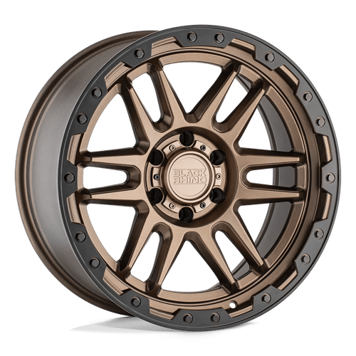 Black Rhino Hard Alloys APACHE Matte Bronze W/ Black Ring & Black Bolts 17x8.5 -18 5X127 71.6