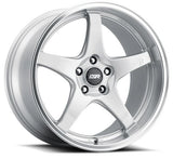 ESR AP5 HYPER SILVER/MACHINE LIP 18x9.5 +35 5X100 72.6