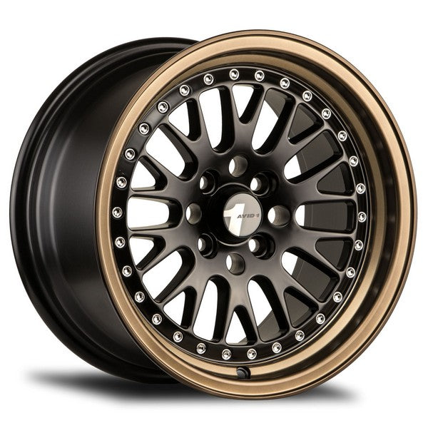 Avid 1 AV-12 BLACK W/ BRONZE LIP 15x8 +25 4X100 73.1