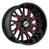 XF OFFROAD XF-230 Black Machined Red 22x10 -18 8x165.1/8x170 125.2