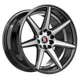 SPEC-1 RACING SP-73 Gloss Black Machined / Undercut 18x8 +38 5x112/5x114.3 73.1